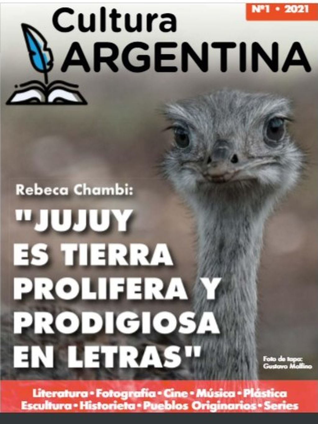 Portada de la revista revista Cultura Argentina, que incluye una entrevista a la jujeña Rebeca Chambi.