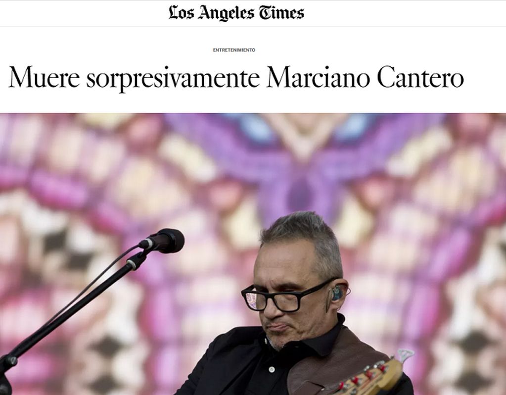 La prensa del mundo reflejó la muerte de Marciano Cantero de Los Enanitos Verdes.