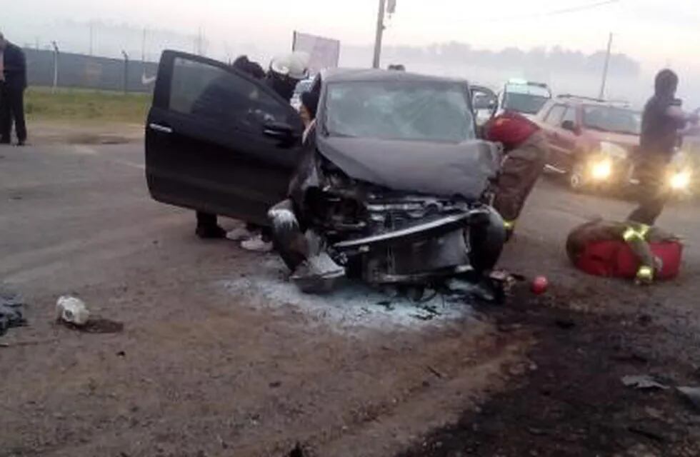 Choque múltiple en Ezeiza dejó a una mujer muerta y dos heridos. (Web)