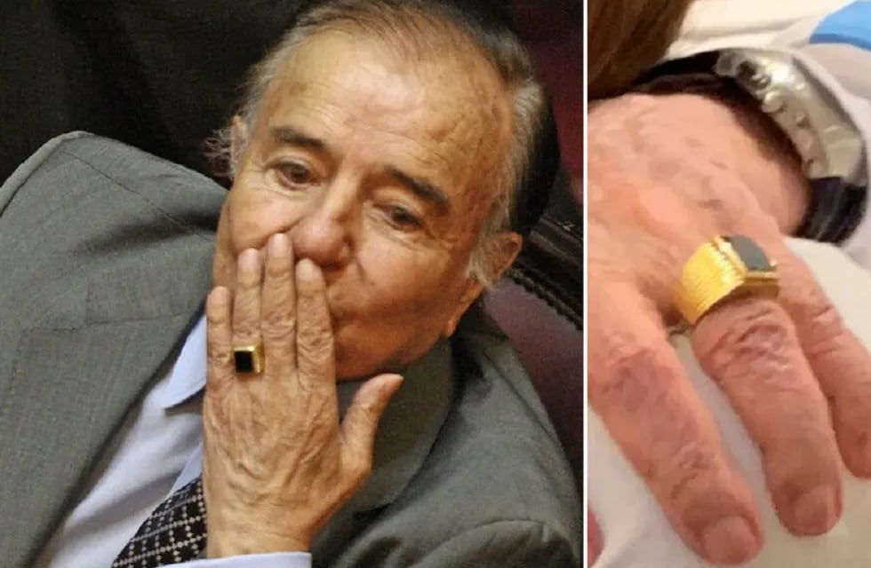 El anillo sustraído al expresidente Carlos Menem