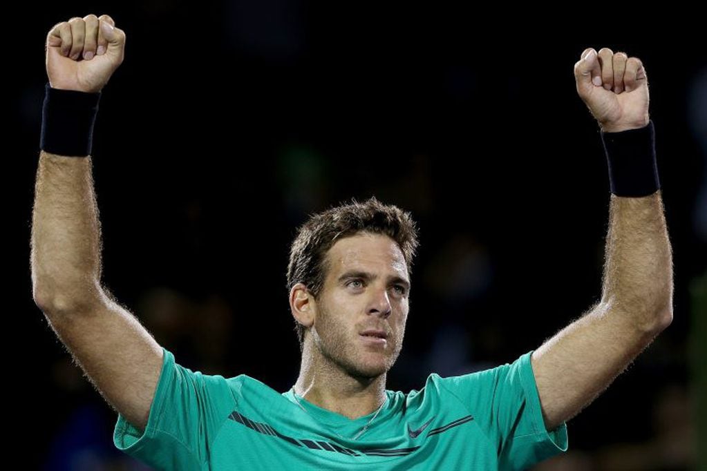 KEY BISCAYNE, FL - MARCH 25: Juan Martin Del Potro of Argentina during the Miami Open at the Crandon Park Tennis Center on March 25, 2017 in Key Biscayne, Florida.   Matthew Stockman/Getty Images/AFP
== FOR NEWSPAPERS, INTERNET, TELCOS & TELEVISION USE O
