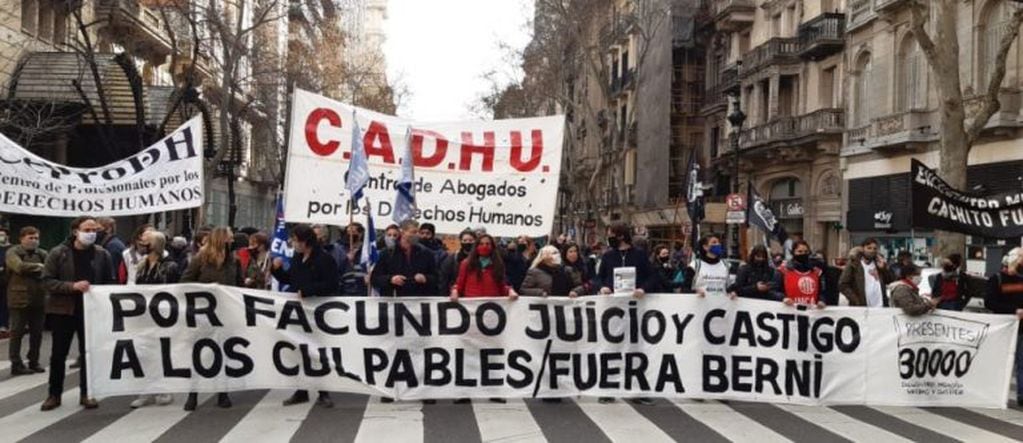 Facundo Astudillo: organizaciones sociales marcharon a Plaza de Mayo en reclamo de justicia. (Twitter)