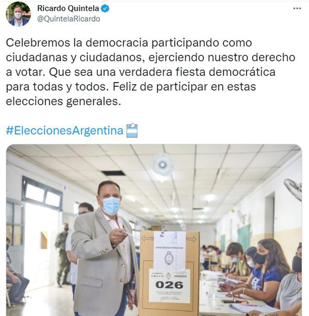 Votó Ricardo Quintela.