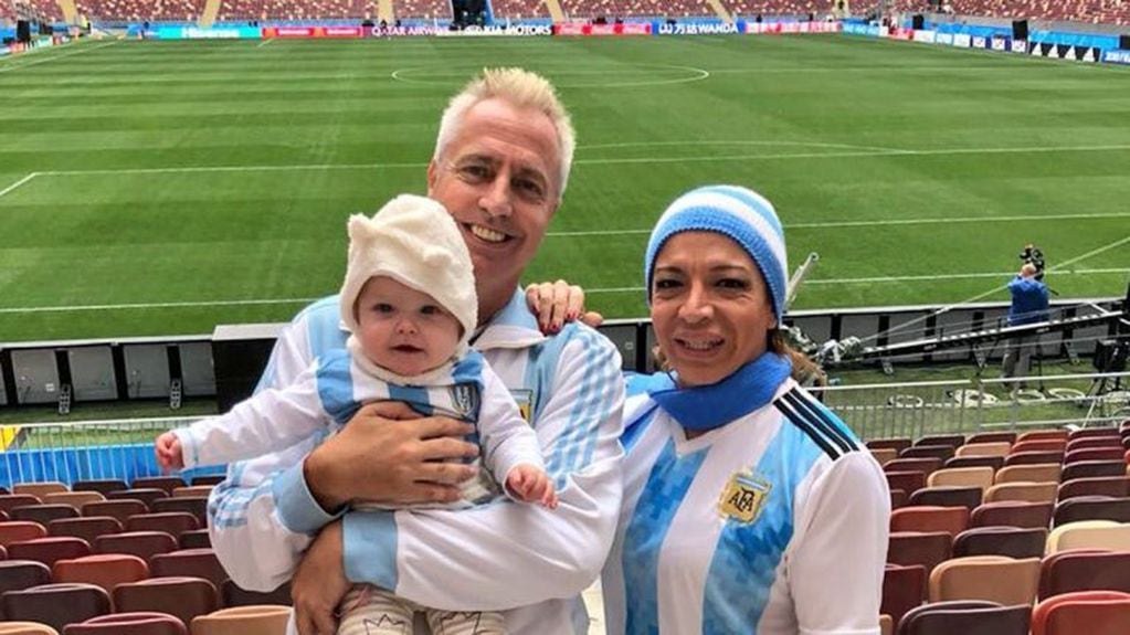 Marley y Lizy Tagliani pisaron el estadio Luzhinki, donde Argentina debutará en Rusia 2018.