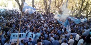 Caravana de choferes de la UTA en Rosario