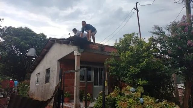 Fuerte temporal generó daños en barrios de Campo Viera y Leandro N. Alem