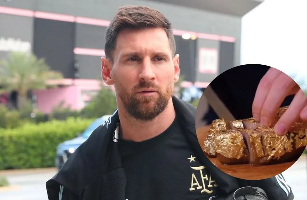 El día que Messi probó carne bañada en oro