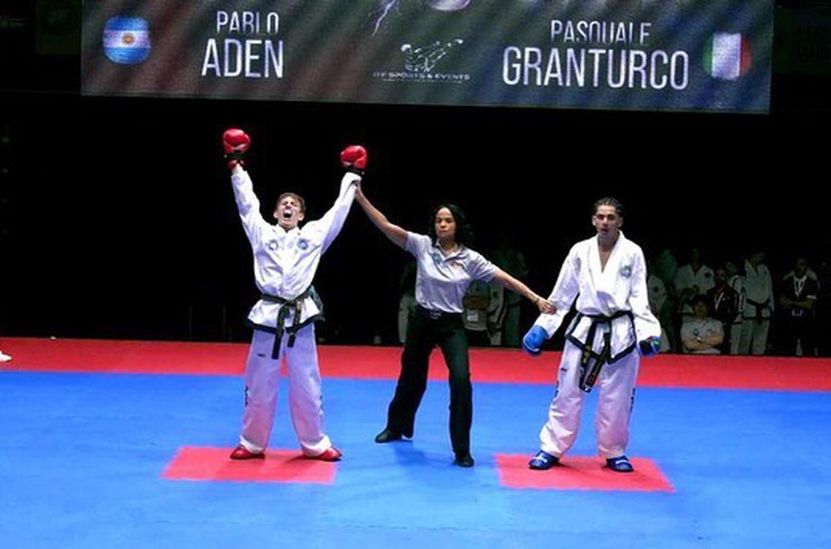 Pablo Adén, el joven de 19 años que se consagró campeón mundial de Taekwondo.