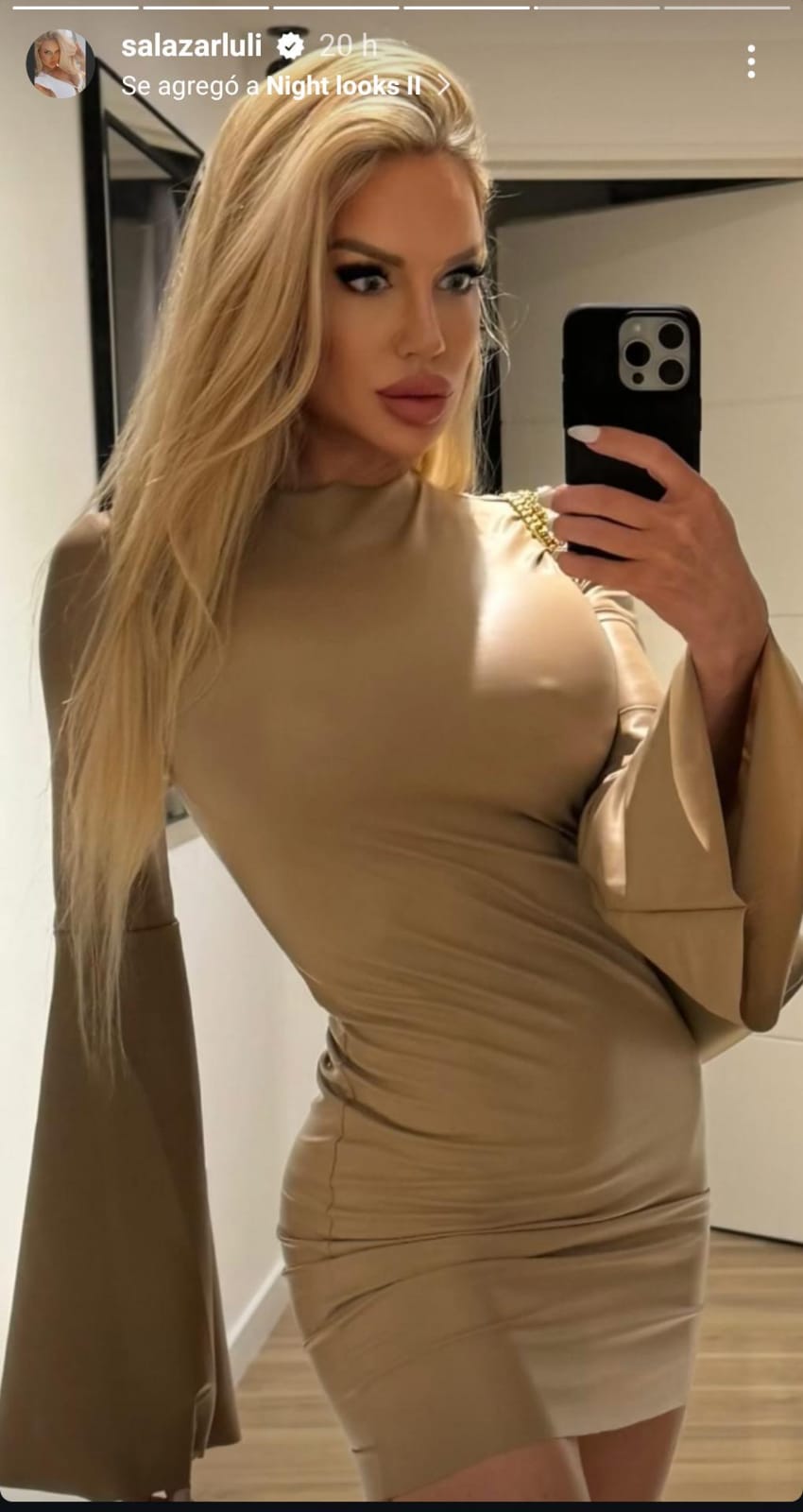 Luciana Salazar encendió Instagram con un vestido con transparencias y sin corpiño