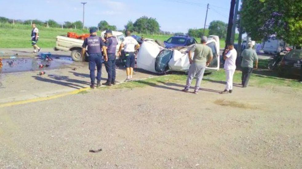 Grave accidente en cercanías de Estación Juárez Celman tras una persecución policial. (Radio Jesús María)