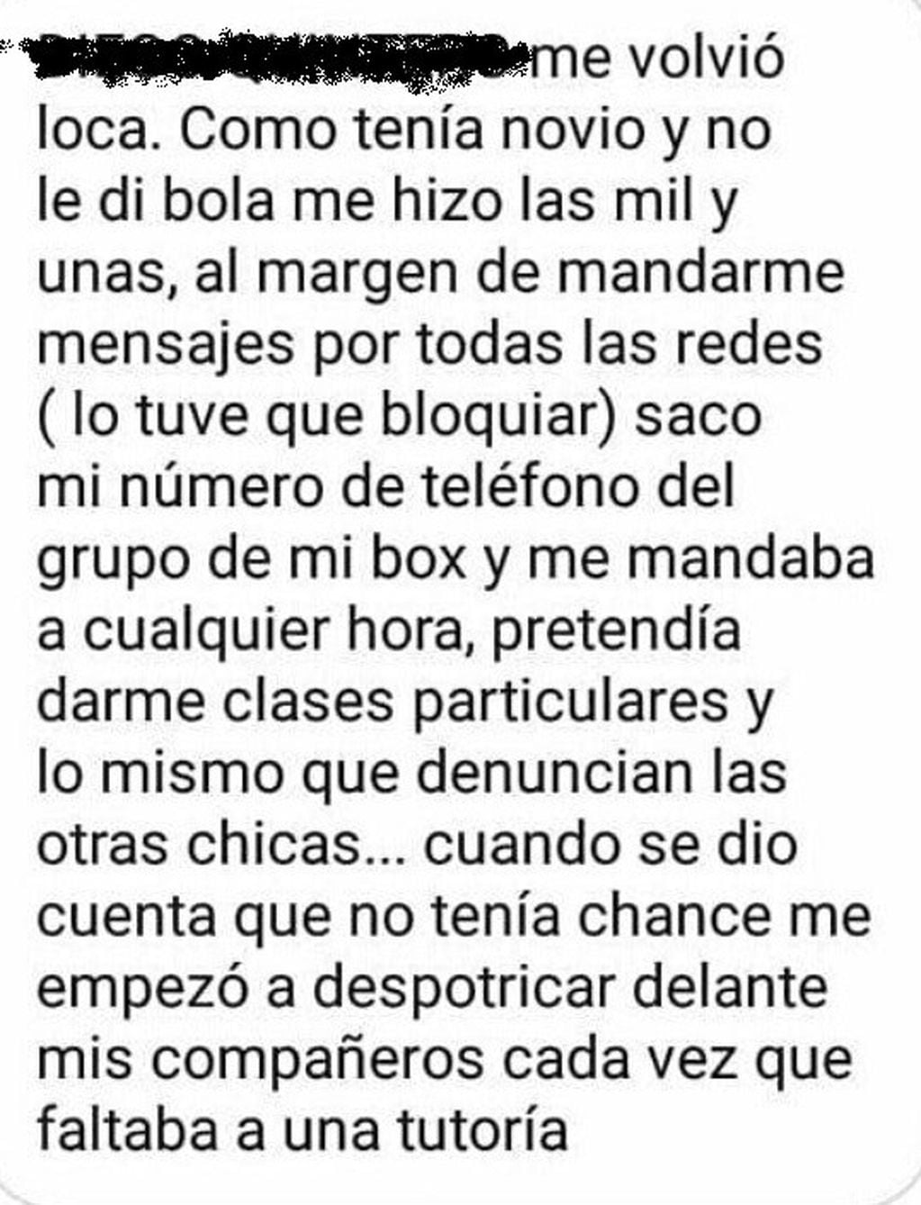 Las denuncias de acoso a docentes de Medicina se acumularon en las últimas horas desde las redes sociales. (Instagram @cuentalofcm)