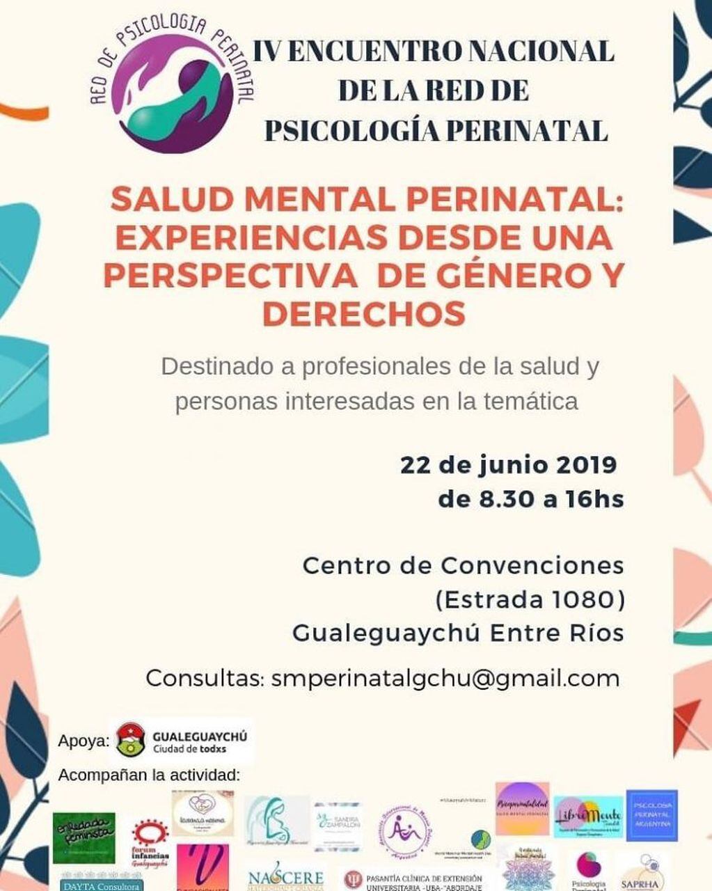 4º Encuentro Psicología Perinatal
Crédito: Salud Municipal