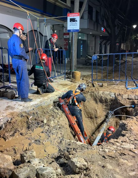 La Policía cavó y encontró un túnel para robar el Banco Macro de San Isidro