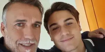 Gabriel Batistuta y su hijo Shamel