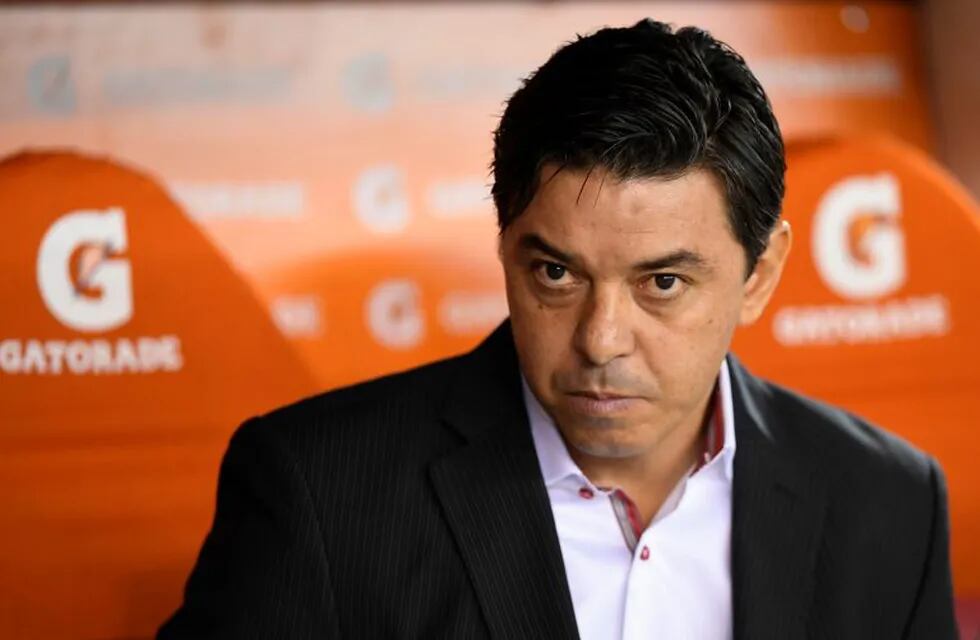 Argentina's River Plate coach Marcelo Gallardo gestures during the Copa Libertadores group D football match against Brazil's Flamengo at Monumental Antonio Vespucio Liberti Stadium in Buenos Aires on May 23, 2018. / AFP PHOTO / EITAN ABRAMOVICH cancha river plate marcelo gallardo futbol copa libertadores 2018 futbol futbolistas river plate flamengo