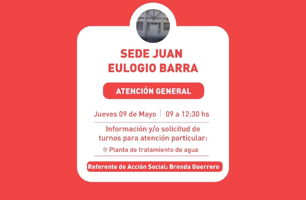 Atención general en Juan E. Barra sobre la Planta de Tratamiento de Agua