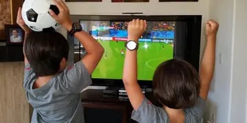Pasión. Los niños quieren disfrutar del Mundial a toda costa. (La Voz / Archivo)