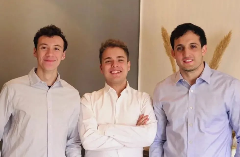 Los creadores de VinciU: Cristian Lucero, Franco Terenti y Francisco Domínguez.