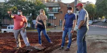 Eldorado: avanzan en la construcción de veredas en la calle Lavalle