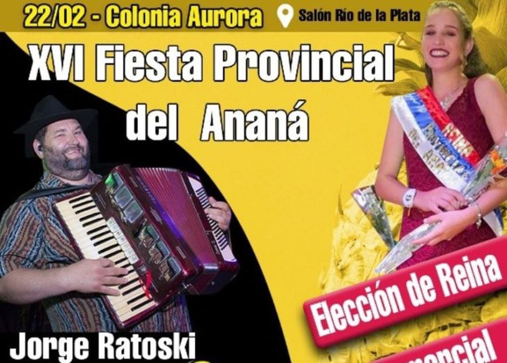 16° edición de la Fiesta Provincial del Ananá en Colonia Aurora.