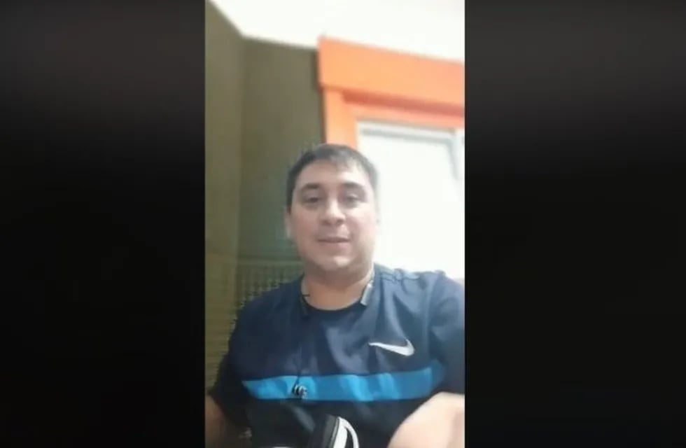 Sebastián Acosta, periodista partidario de Racing. (Captura de video)