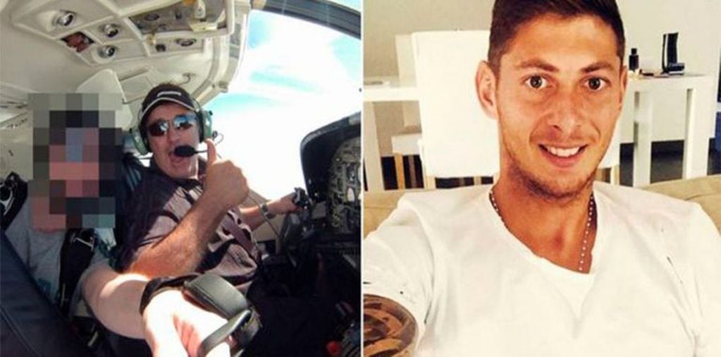 Emiliano Sala y el piloto David Ibbotson