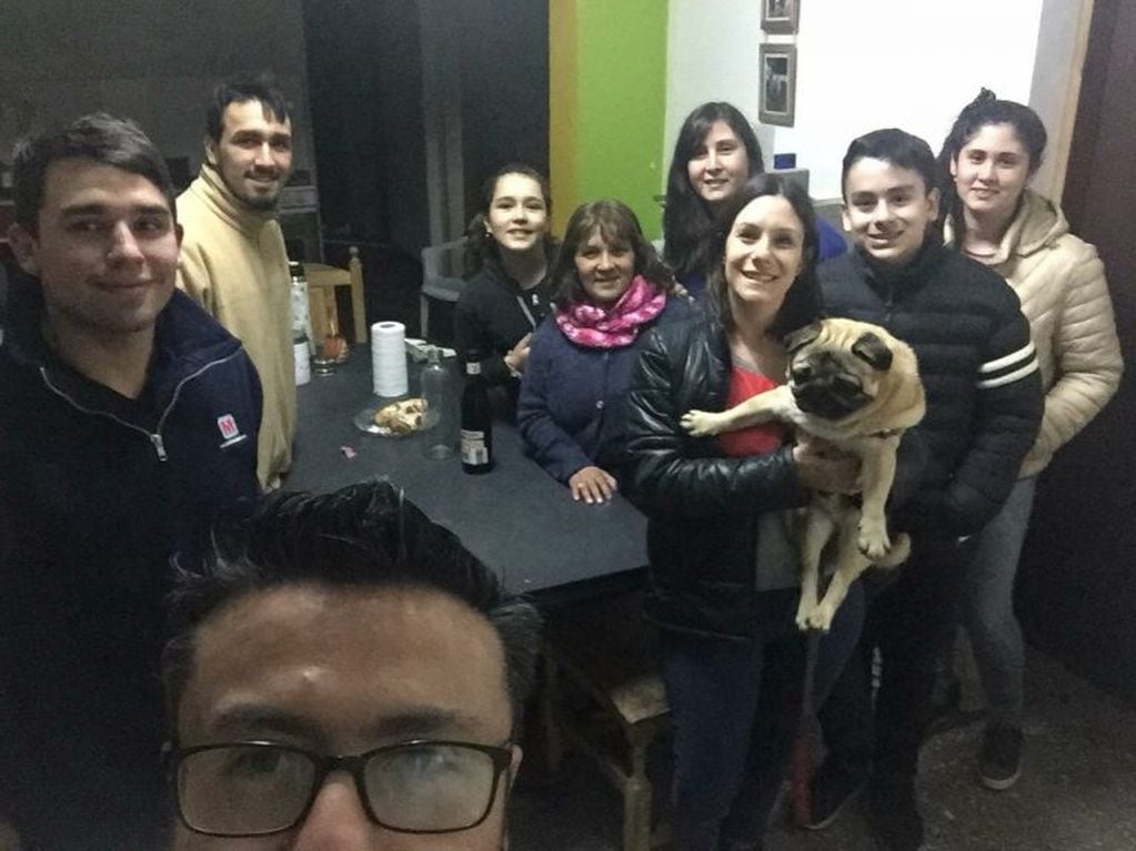 Fermín, el perro de Sampacho que apareció en Olavarría, provincia de Buenos Aires.