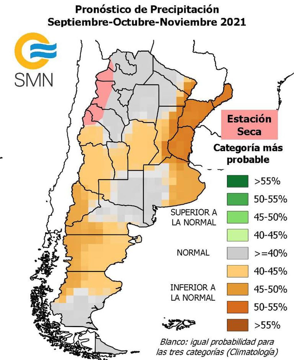 Entre septiembre a noviembre el SMN prevé menos lluvias en Mendoza.
