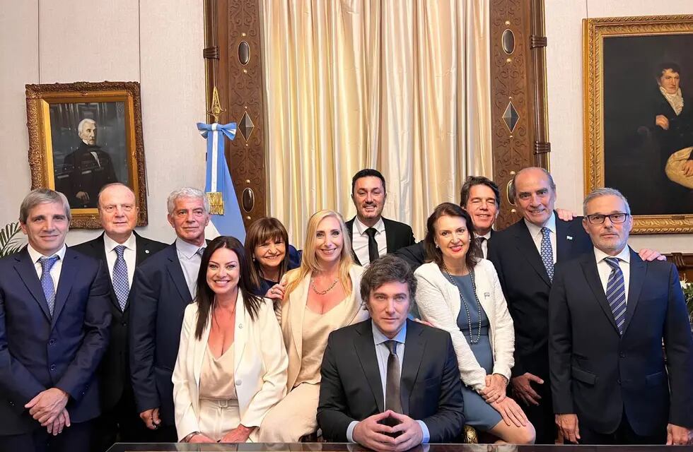 El equipo de ministros de Javier Milei.