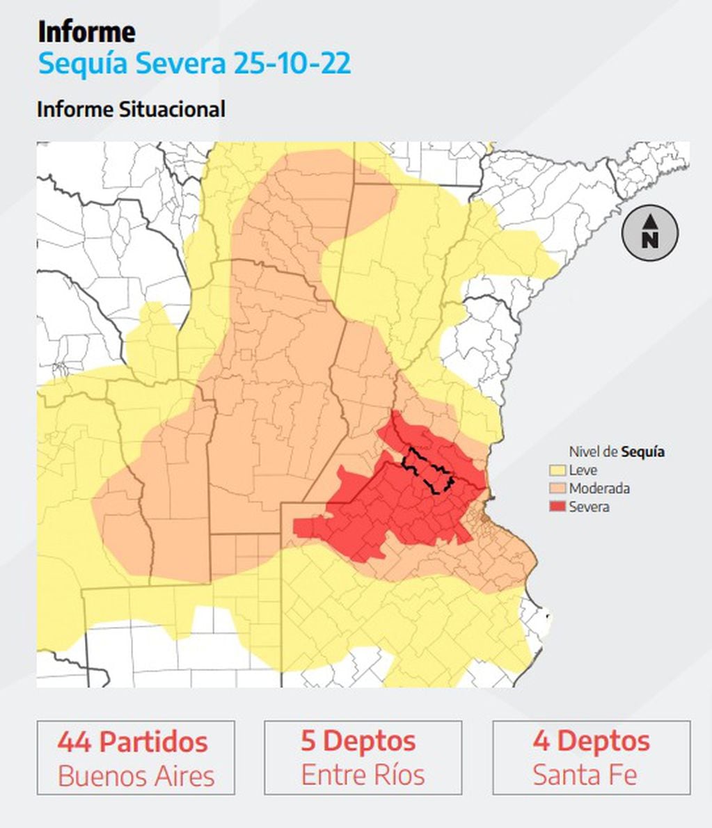 Las regiones de Buenos Aires, Entre Ríos y Santa Fe son las más afectadas.