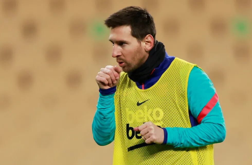 Lionel Messi, durante un entrenamiento del FC Barcelona. REUTERS/Marcelo Del Pozo