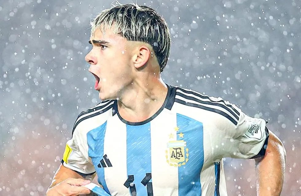 Santiago López, delantero cordobés que brilla en el Mundial Sub 17. (Prensa AFA).