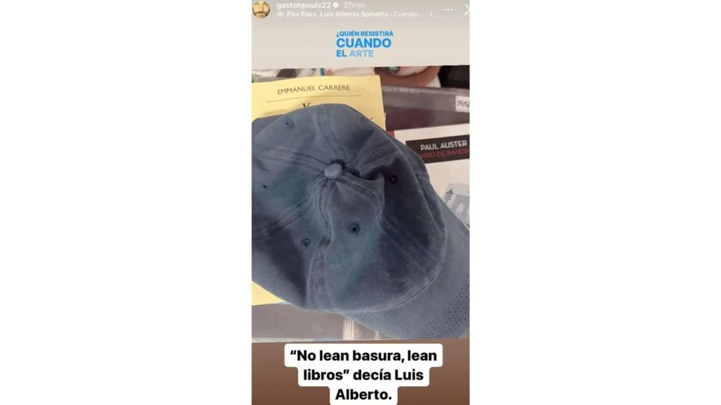 Historia de Gastón Pauls sobre la gorra que utilizó.