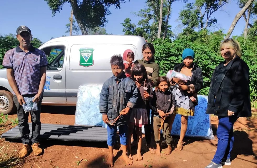 Asistieron a familias de comunidades Mbya en Puerto Iguazú.