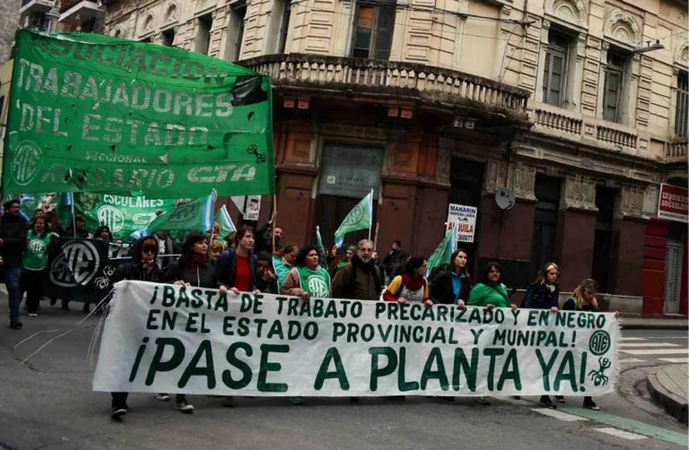 Protesta de ATE por el centro de Rosario