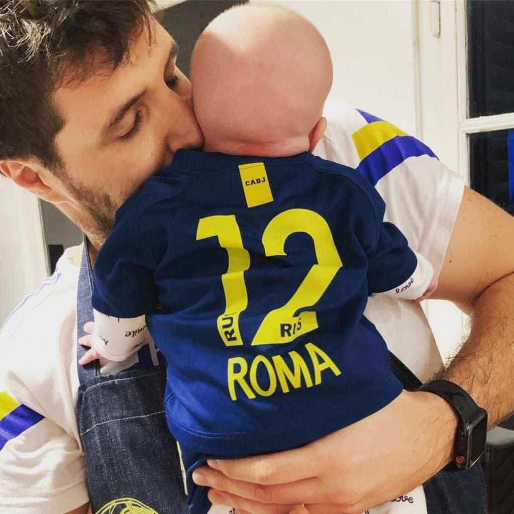 Roma junto a su papá Abdrés Caldarelli
(Instagram/@Dalmaradona)
