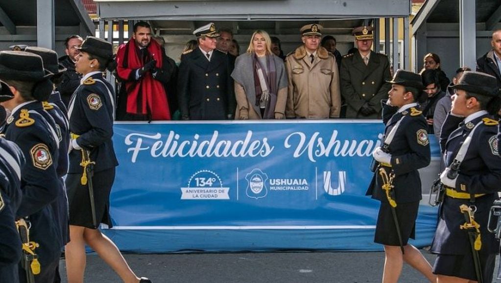 Palco Oficial aniversario 134º de la ciudad de Ushuaia - 12 de octubre de 2018