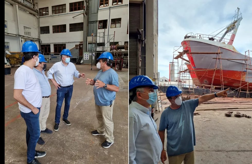 En Mar del Plata el gobernador Morales recorrió las instalaciones del Astillero Naval "Federico Contessi", interiorizándose sobre las actividades fabriles del establecimiento.