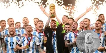 Locura por Argentina campeón del mundo: en Japón le pusieron la bandera argentina a Hachiko