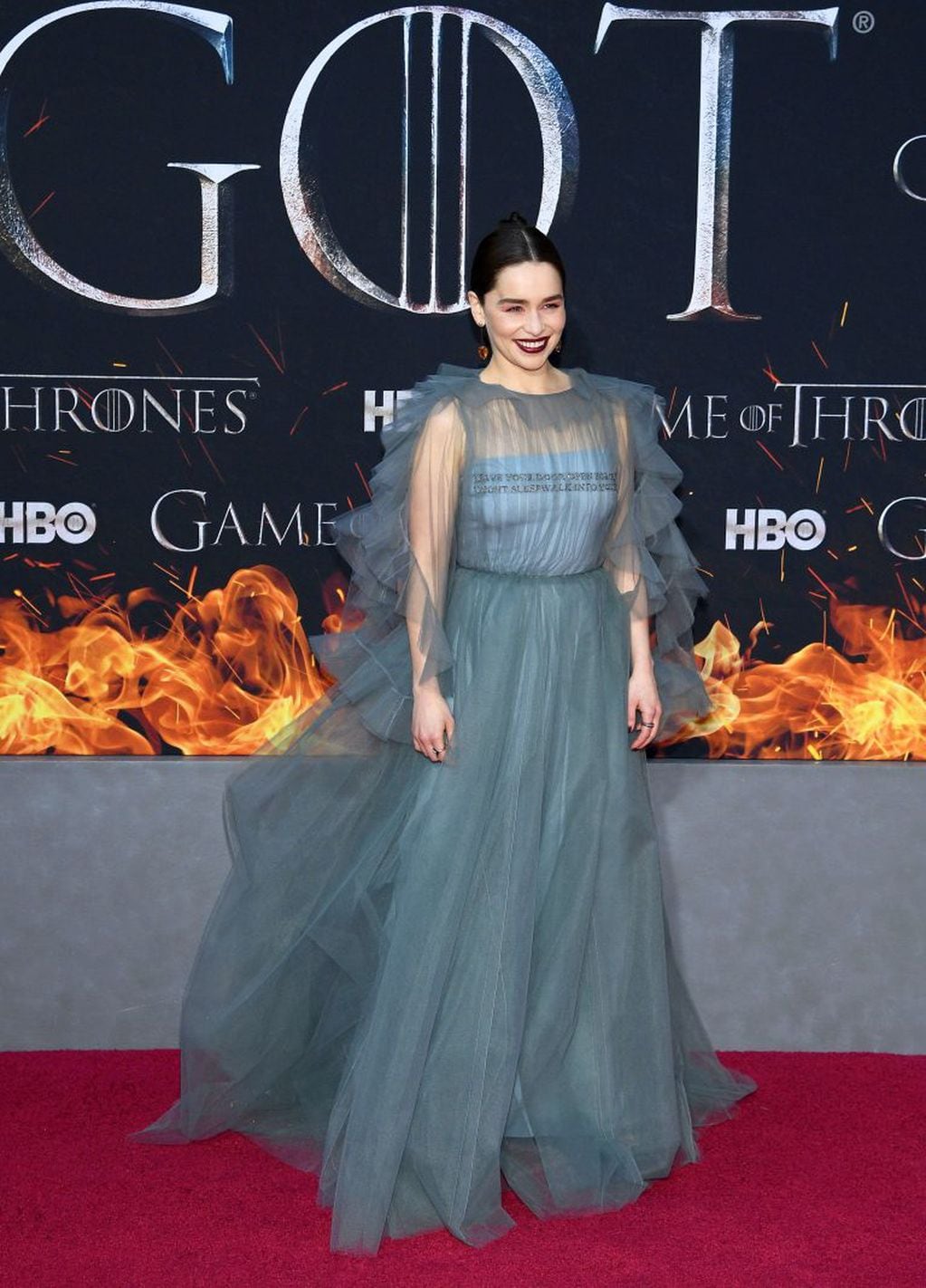 Emilia Clarke durante la presentación de la octava temporada de la serie "Game of Thrones" en Nueva York