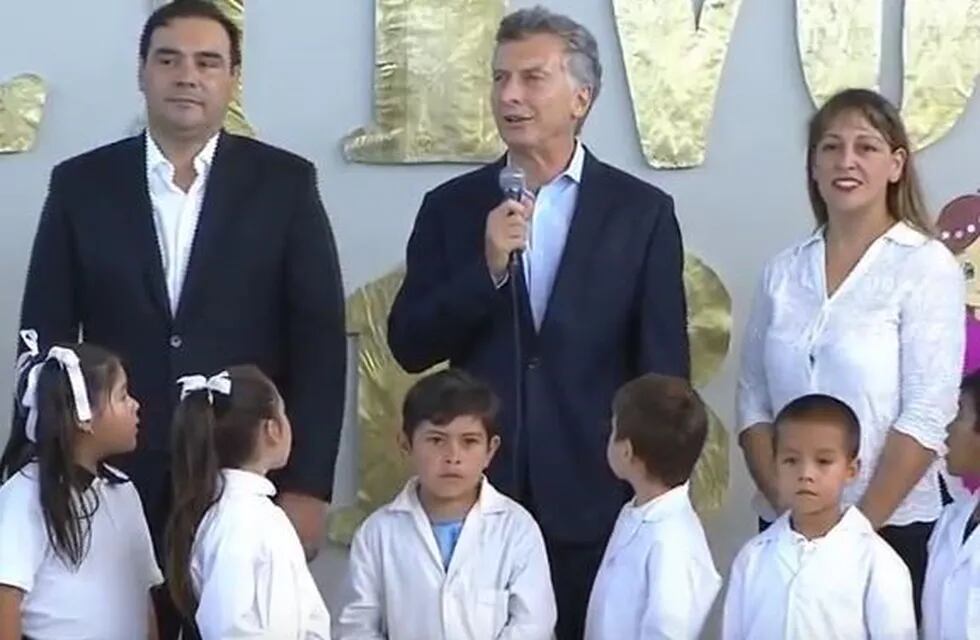 El presidente Mauricio Macri en la inauguración del ciclo lectivo 2017.