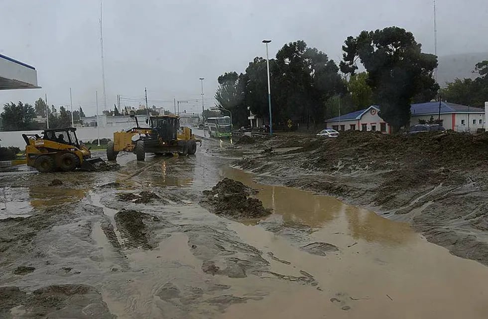 Calles llenas de agua en la provincia de Córdoba.