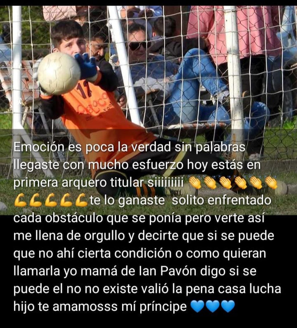 Ian Pavón TGD Autismo - debuta en el fútbol de Gualeguaychú