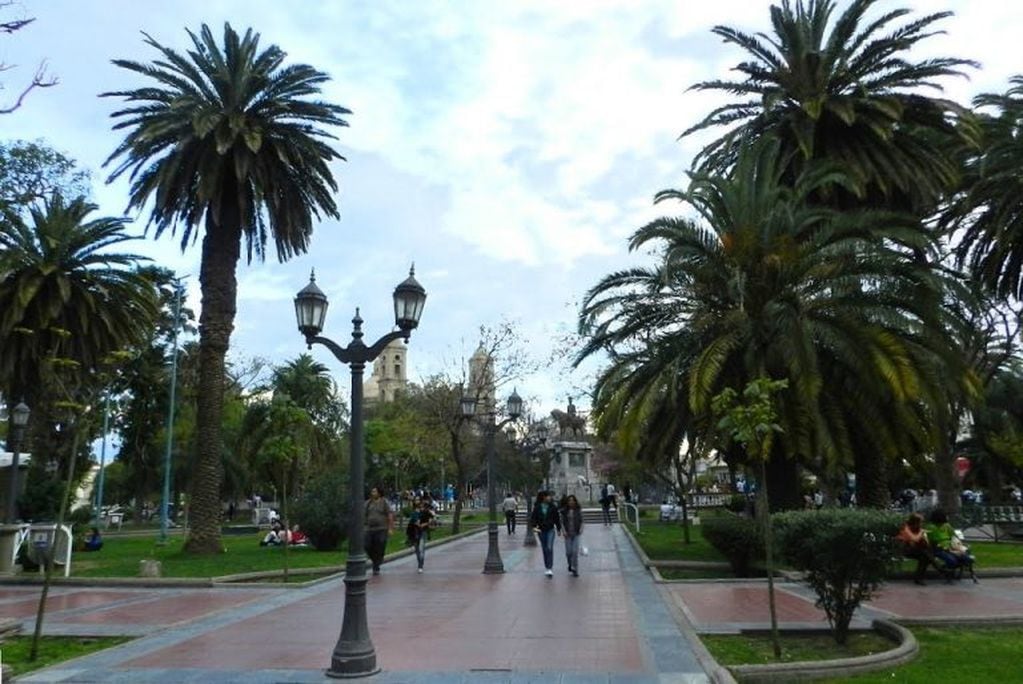 Plaza Pringles en San Luis capital.