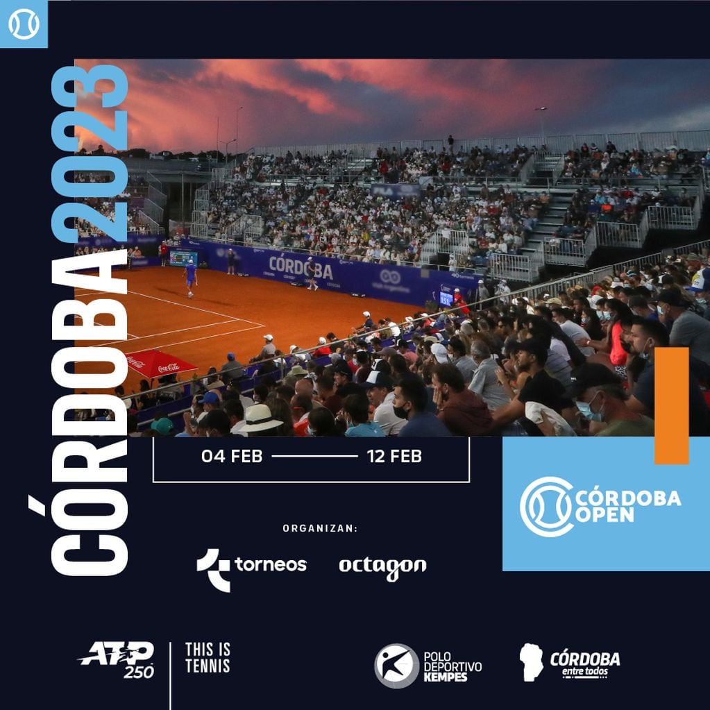 El anuncio del inicio de la venta de entradas de Córdoba Open 2023.