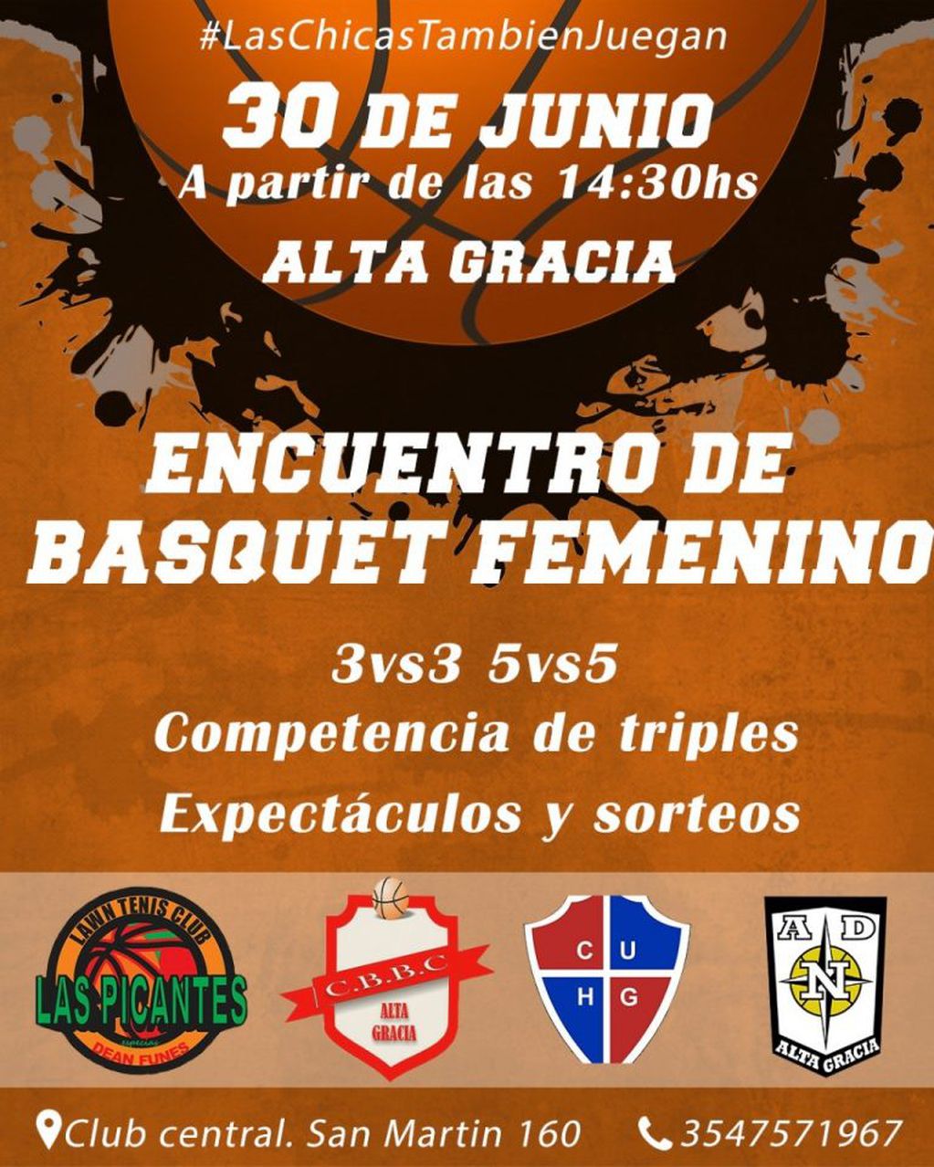 Encuentro de Básquet Femenino en Alta Gracia.