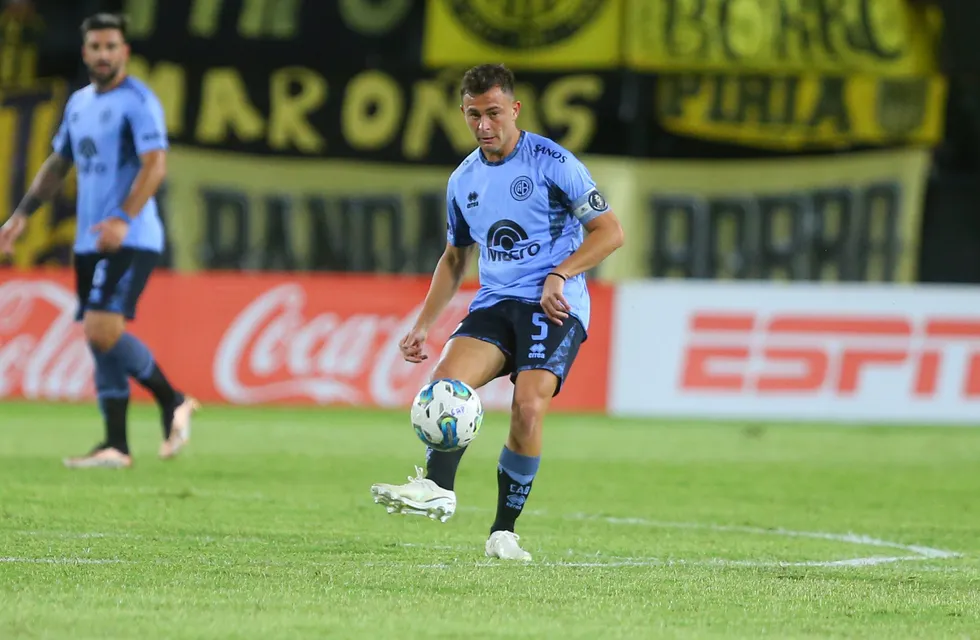 Santiago Longo, el capitán Celeste en el amistoso ante Peñarol en Montevideo, que terminó con derrota (Prensa Belgrano)