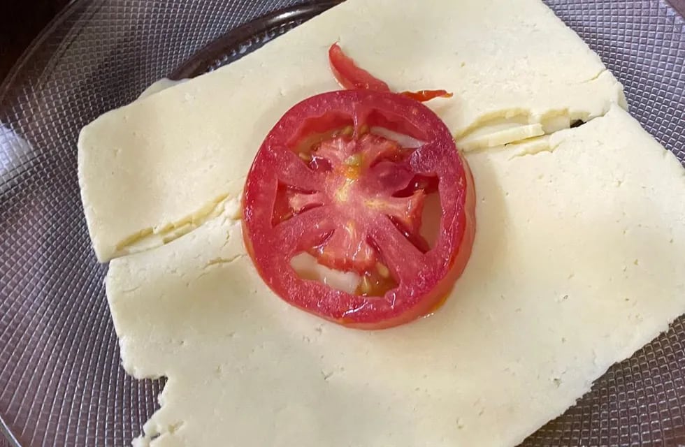 Es vegetariana, le sirvieron una feta de queso con tomate de entrada y se volvió viral