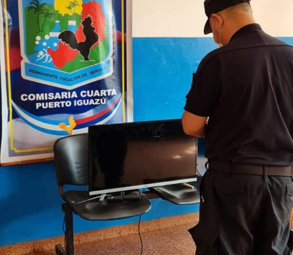 Recuperan un televisor robado en Puerto Iguazú.