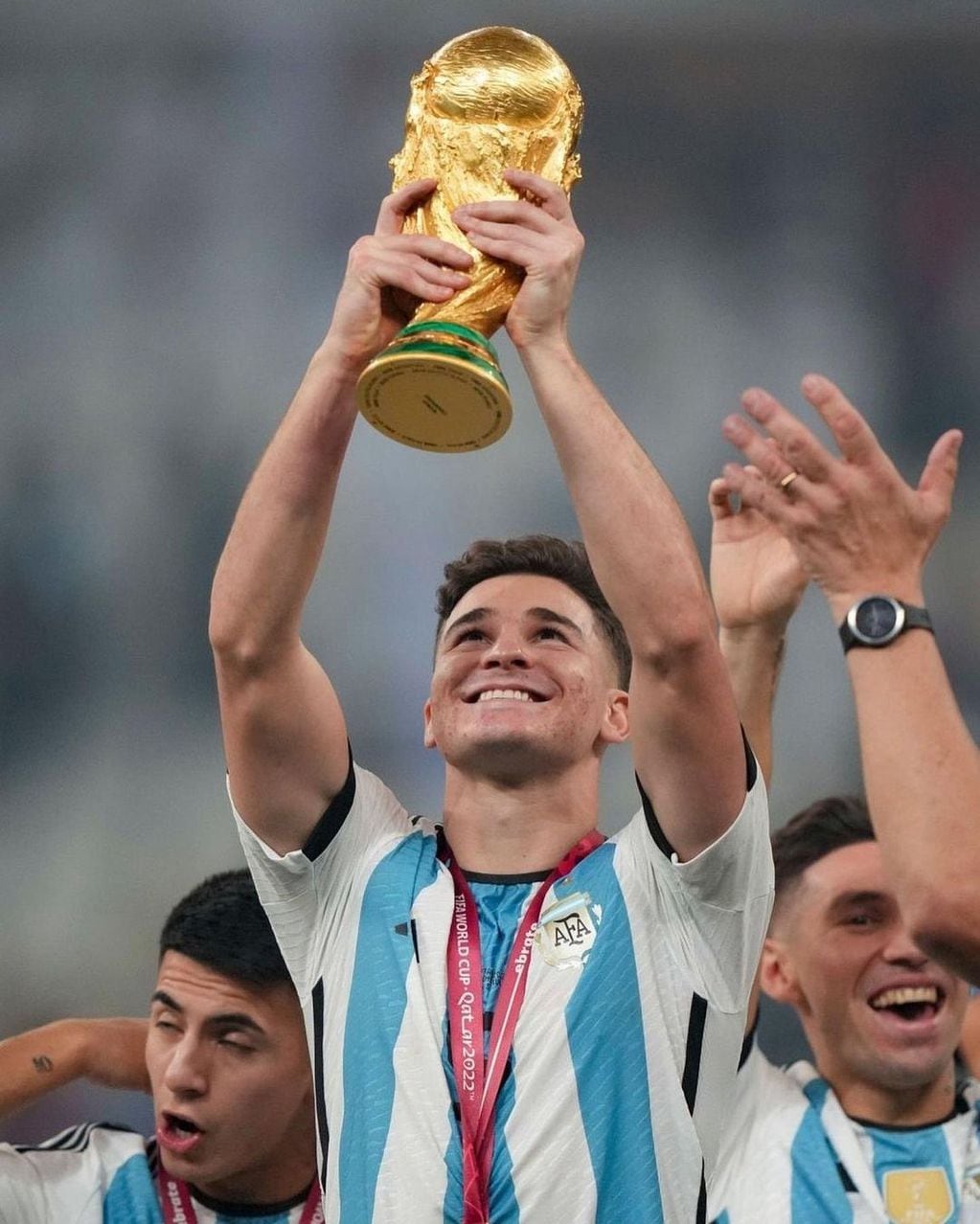 El festejo de Julián Álvarez en las redes sociales tras salir campeón con la Selección Argentina.